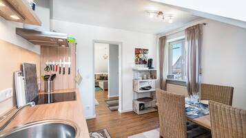 Fridge, oven, stovetop, dishwasher
