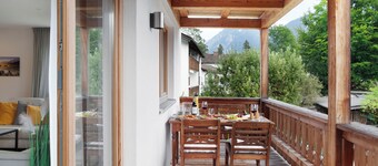 Apartamento 'Ferienwohnung Falkenstein' con vistas a la montaña, balcón y Wi-Fi