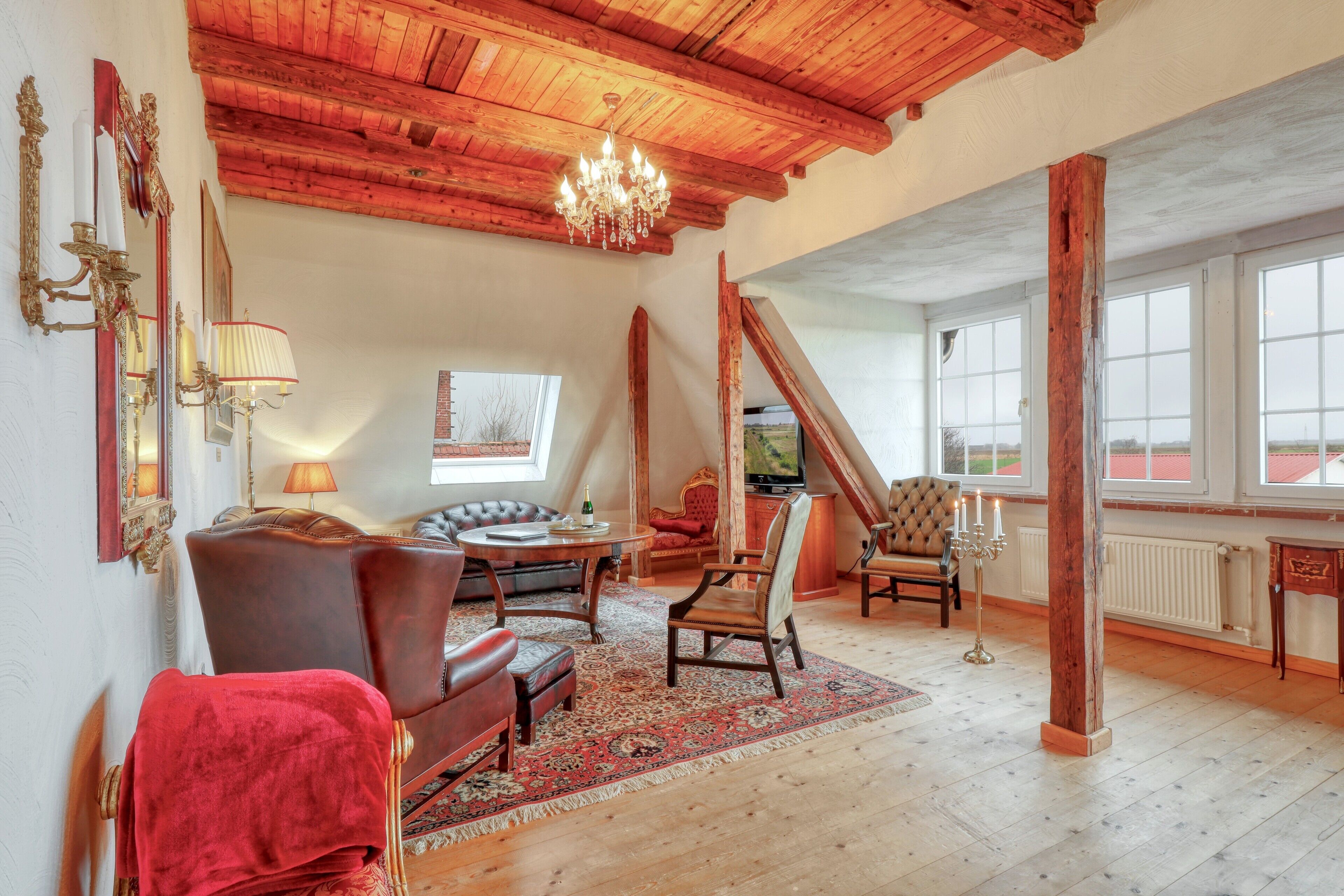 TV, DVD player, stereo