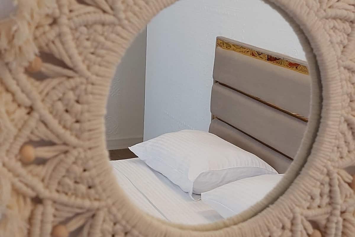 Exclusieve studio, meerdere bedden, langs het strand | 1 slaapkamer, lakens van Egyptisch katoen, luxe beddengoed
