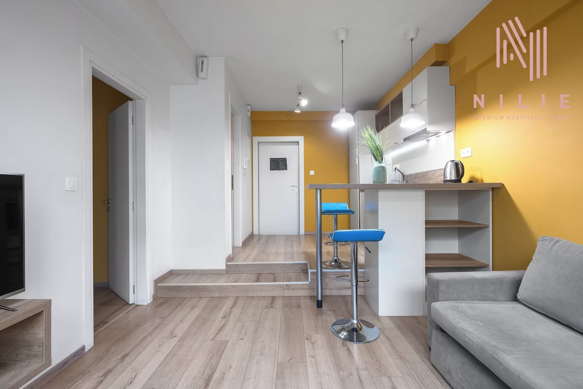 Appartement | Privékeuken | Een koelkast, een magnetron, een koffiezetapparaat/waterkoker