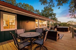 Superior House, 4 Bedrooms, Mountain View | Terrace/patio - Hot Tub-Firepit-Bunkroom near Crick (Omaha)