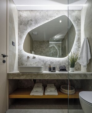 Suite Luxe, non-fumeur, cuisine | Salle de bain