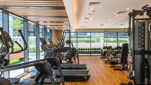 Gym - Fascinating 1BR Apt in Zada Tower (Dubai)