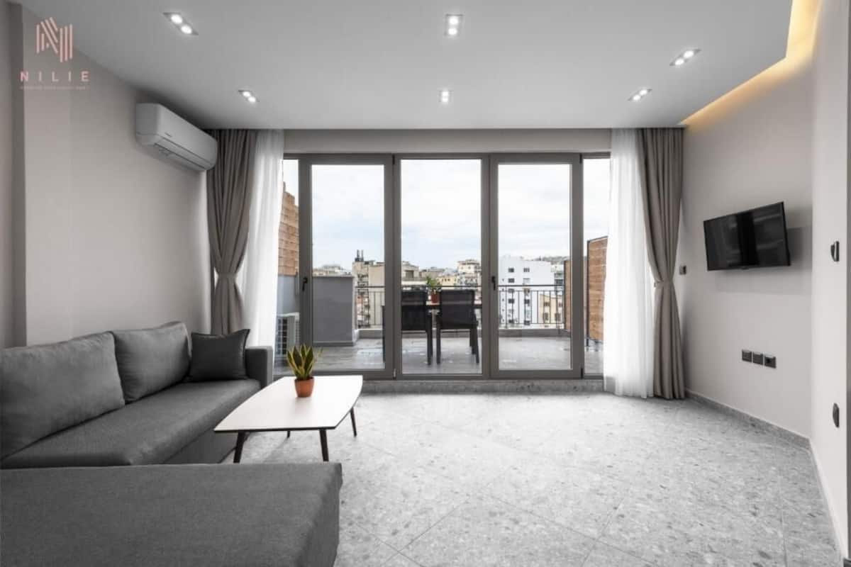 Superior-Apartment, 1 Schlafzimmer, Balkon, Stadtblick | Ausblick vom Zimmer