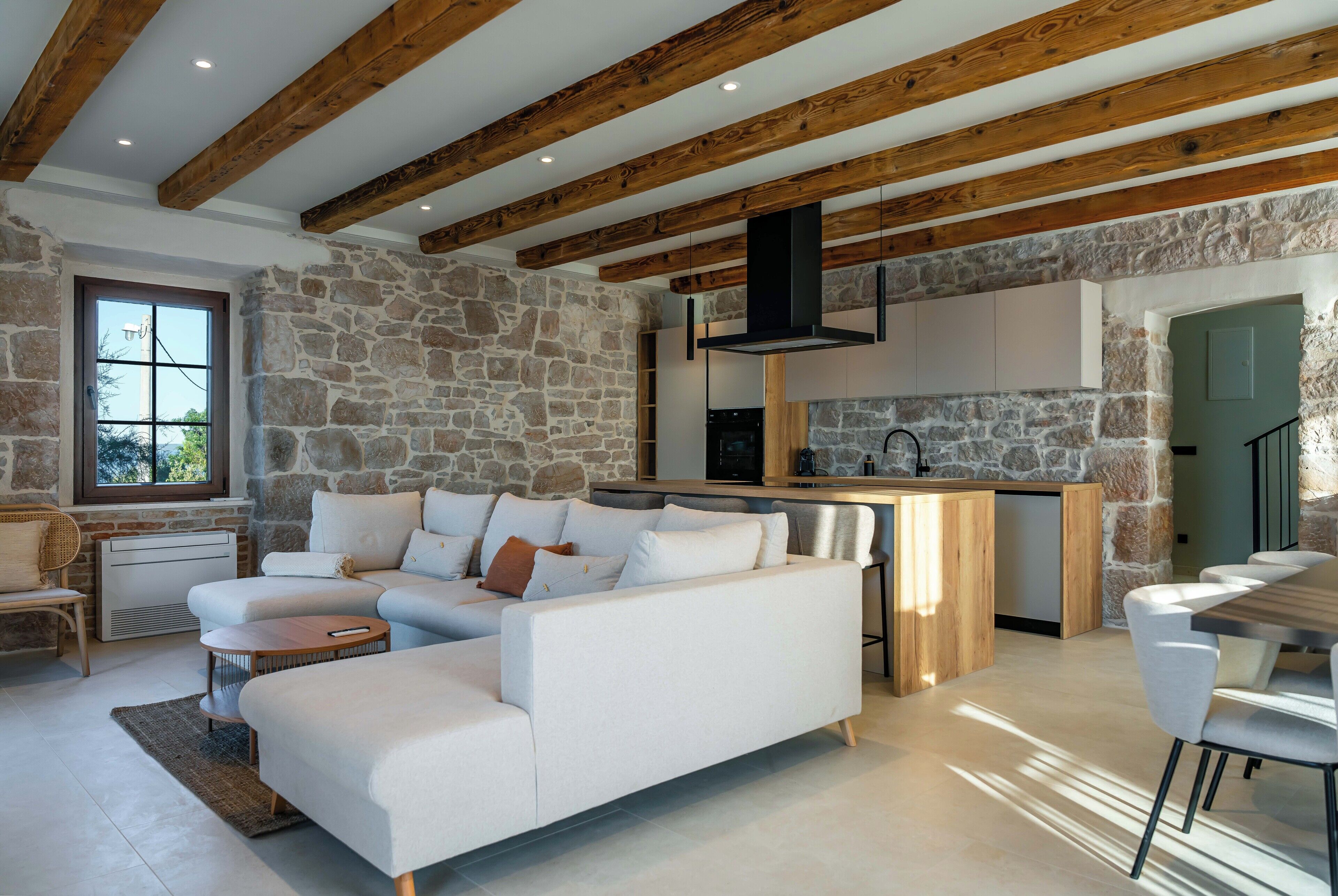 Vila, pemandangan pantai | Area keluarga | TV layar datar