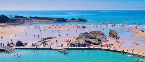 Beach nearby, sun-loungers