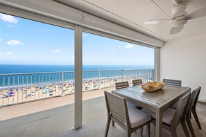 Outdoor dining - Coastal Inspired Three Bedroom Oceanfront Condo (Ocean City)