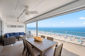 Outdoor dining - Coastal Inspired Three Bedroom Oceanfront Condo (Ocean City)