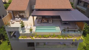Outdoor dining - New Oceanview Villa with Pool, Chef & Premier Golf Access in Punta Mita (Punta Mita)