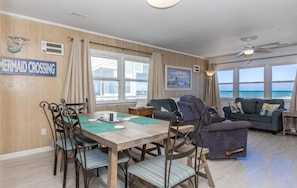 Dining - Carolina Charm - Classic 3BR Oceanfront Cottage, Dog Friendly! (Surf City)