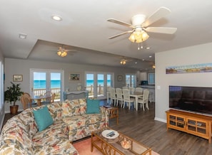TV, DVD player, stereo - Dettor - Oceanfront, Dog Friendly! (Topsail Beach)