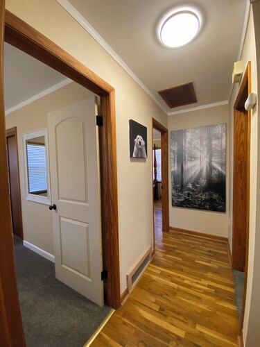 Charming 2-bedroom house in Atchison on quiet brick and tree lined street.