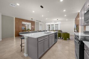 Microwave, dishwasher, highchair