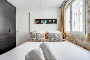 1 室のベッドルーム、WiFi、ベッドシーツ