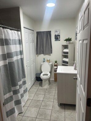Towels, soap, toilet paper