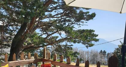 Vacation home high above Lake Como with views as far as Bellagio and the Alps