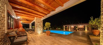 Luxury 5 star villa with heated saltwater pool for up to 12 guests