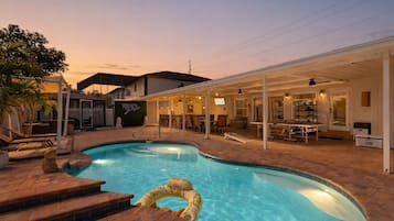 A heated pool