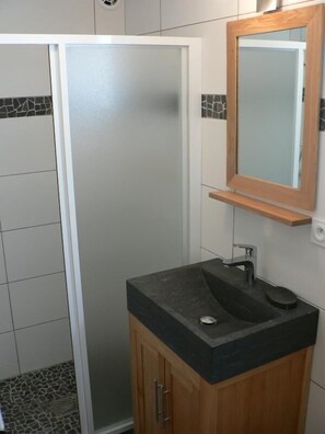 Shower, hair dryer