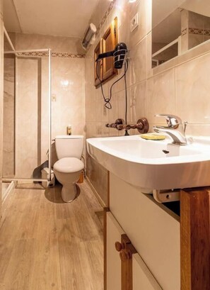 Shower, hair dryer