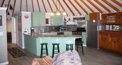 Unbelievable yurt home. 1300 sq ft. Not your average yurt.