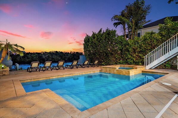 A heated pool