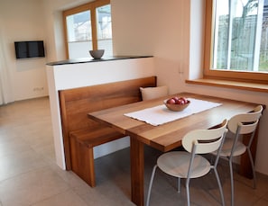 Dining - Farmhouse 'Appartment Gut Wendlandt' with Mountain View, Shared Pool and Wi-Fi (Bozen)