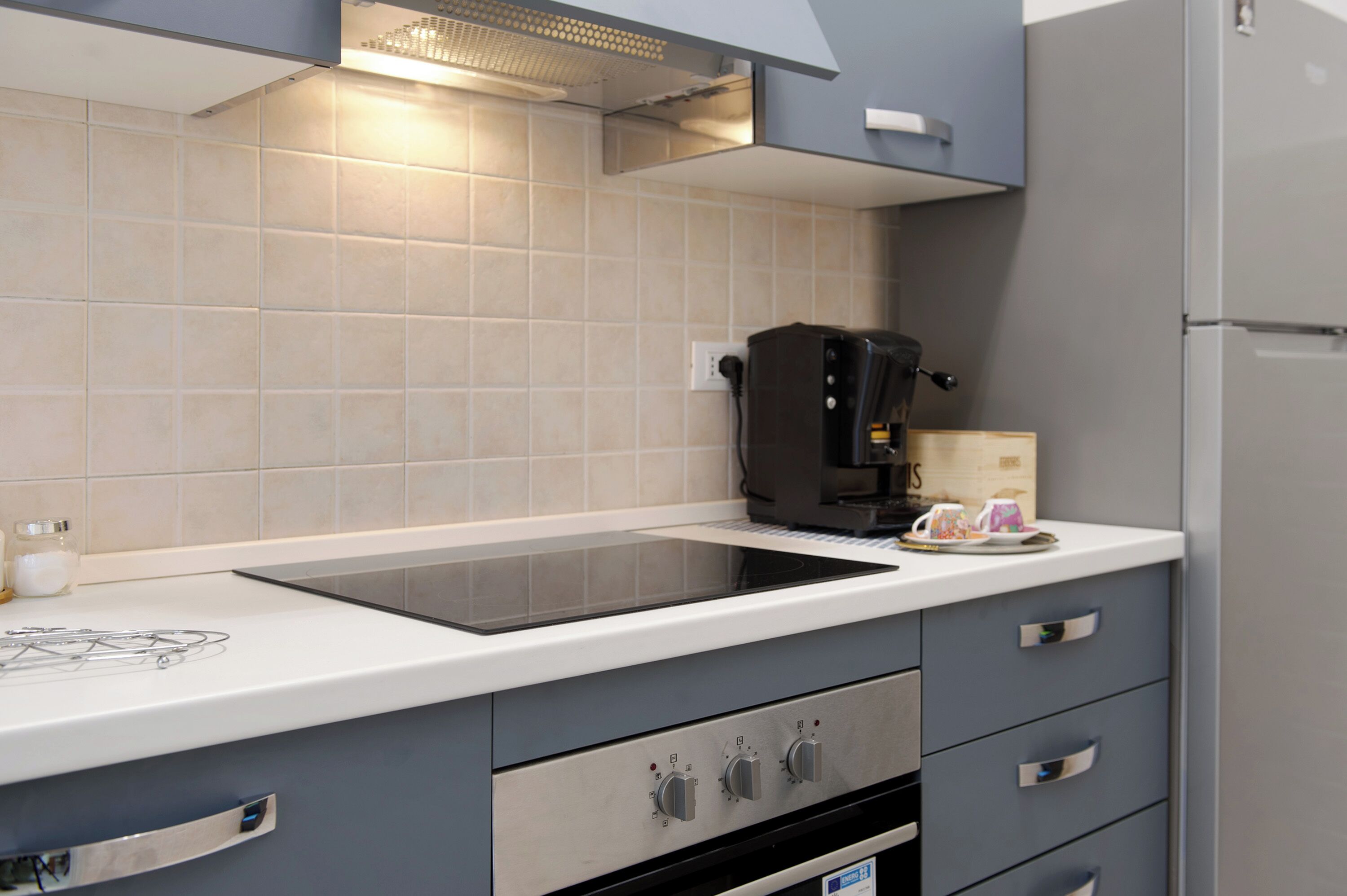 Fridge, oven, stovetop, dishwasher