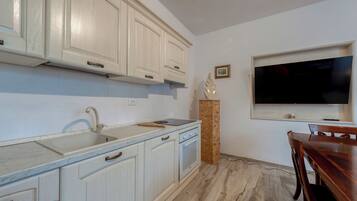 Fridge, oven, stovetop, dishwasher