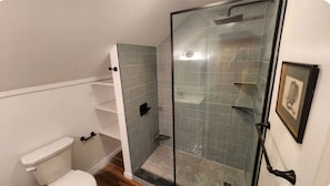 Shower, eco-friendly toiletries, hair dryer, towels - Stylish remodeled 2 bedroom property in enchanting Shelburne Falls Village. (Shelburne Falls)