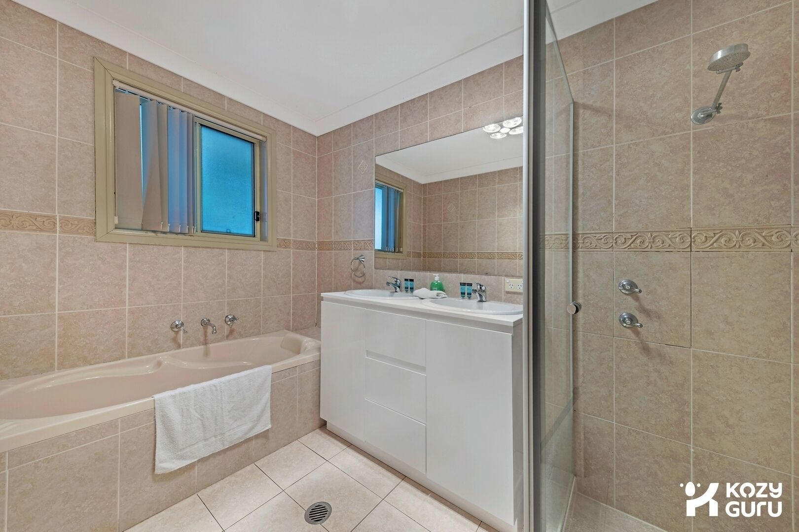 Hair dryer, towels