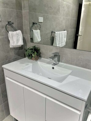 Hair dryer, towels