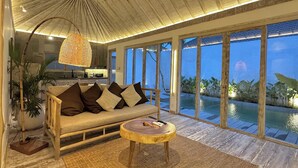 BoBos Villa Echo 5 | Living area | Flat-screen TV, offices - BoBos Echo (Canggu)
