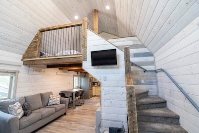 Adorable renovated Milk barn along Henry’s Fork of the Snake River.