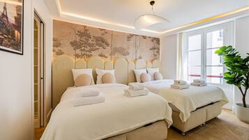 2 slaapkamers, een strijkplank/strijkijzer, gratis wifi, beddengoed