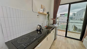 Superior Studio | Private kitchenette | Fridge, stovetop