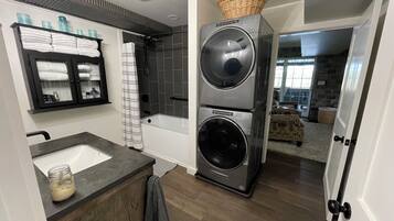 Hair dryer, towels