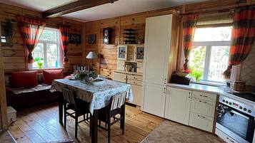 Fridge, oven, coffee/tea maker, electric kettle