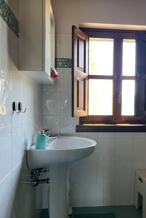 Douche, séchoir à cheveux, bidet, serviettes fournies