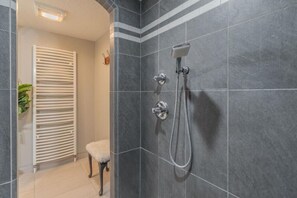 Hair dryer, towels