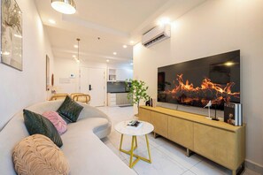 Luxury Apartment, Balcony, City View | Living area - Terra Royal Apartment (Ho Chi Minh City)
