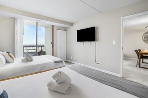 Appartement, 1 chambre, vue ville | Literie de qualité supérieure, bureau