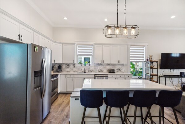 Fridge, microwave, oven, dishwasher - Historic 1918 Tampa Home with Modern Comforts & Charm by RedAwning (Tampa)