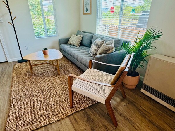 Una Smart TV, libros, una oficina