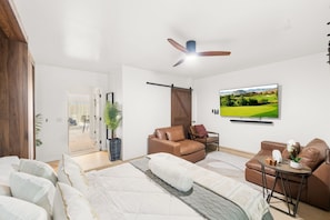 1 bedroom, iron/ironing board, travel crib, free WiFi