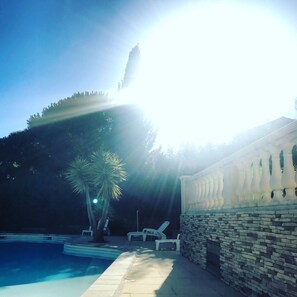 Piscine extérieure, piscine chauffée