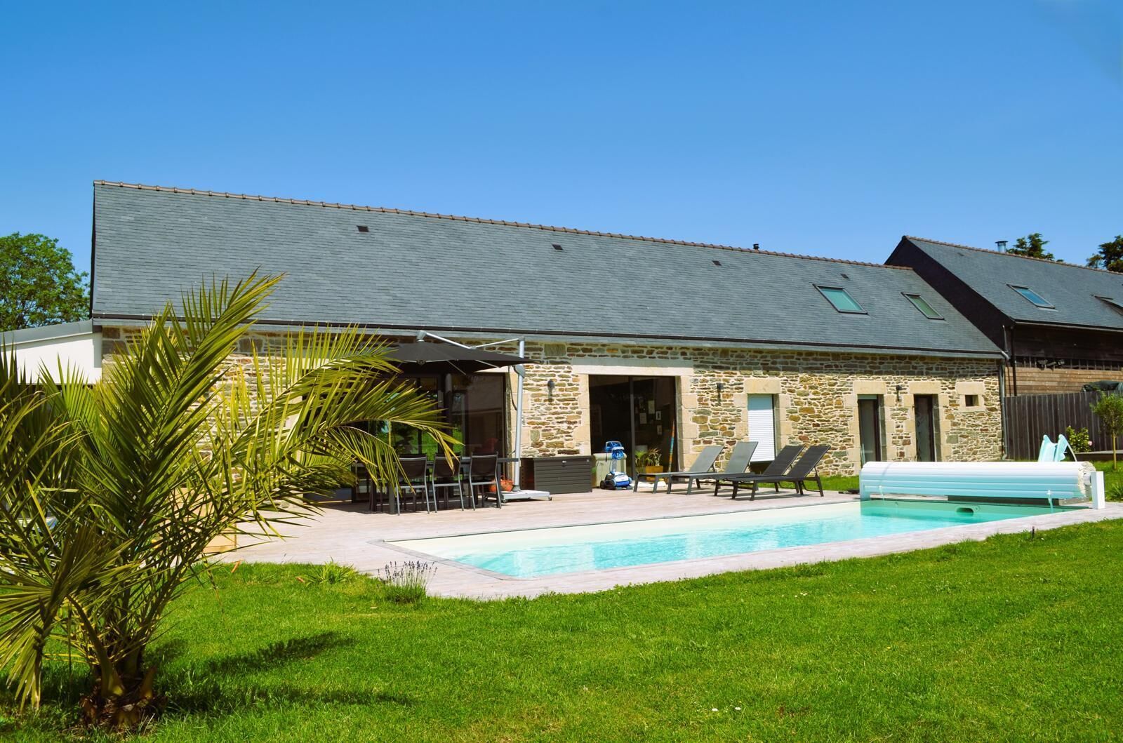 Piscine extérieure, piscine chauffée