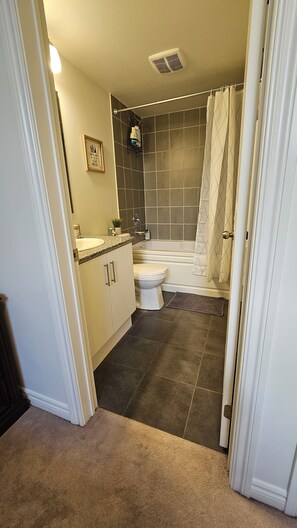 Hårføner, håndklær, såpe og sjampo