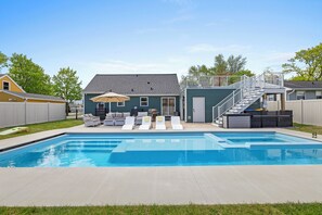 A heated pool